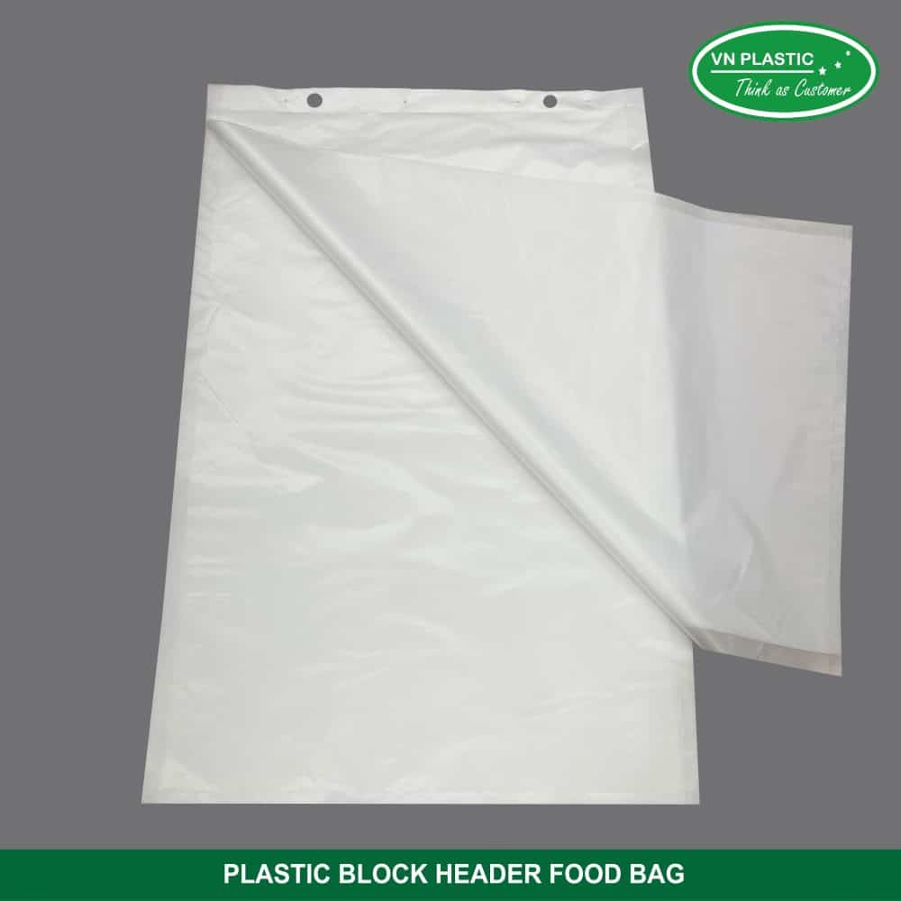 Plastic Block Header Food Bags