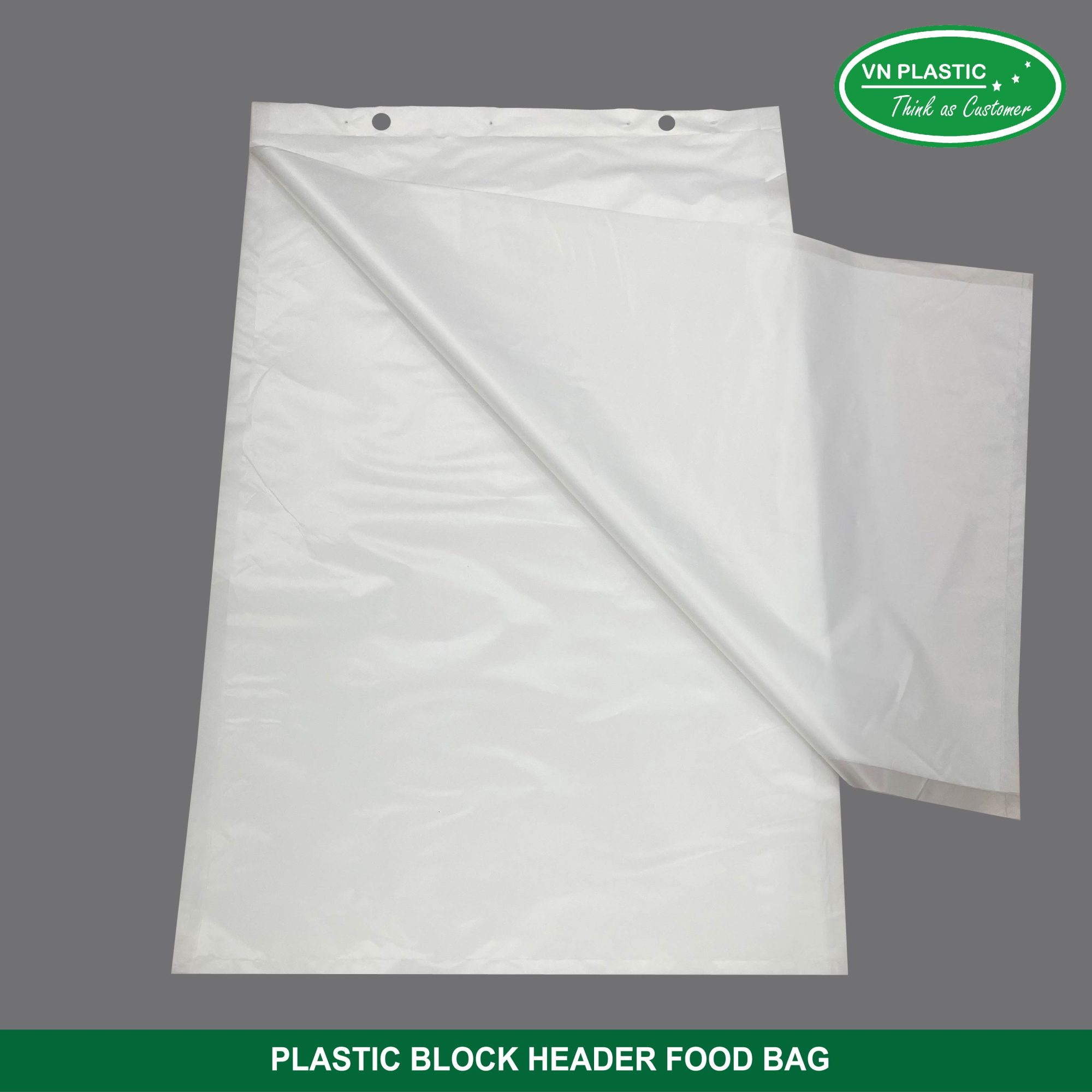 Plastic Block Header Food Bags