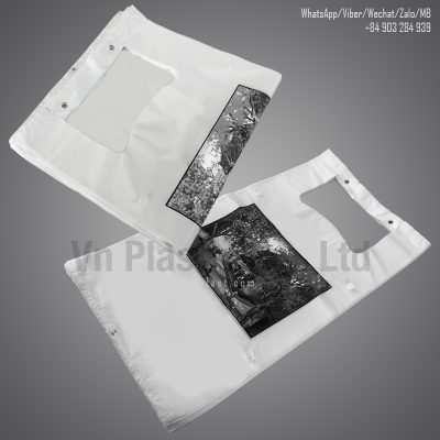 Plastic T shirt block bar shopping bag