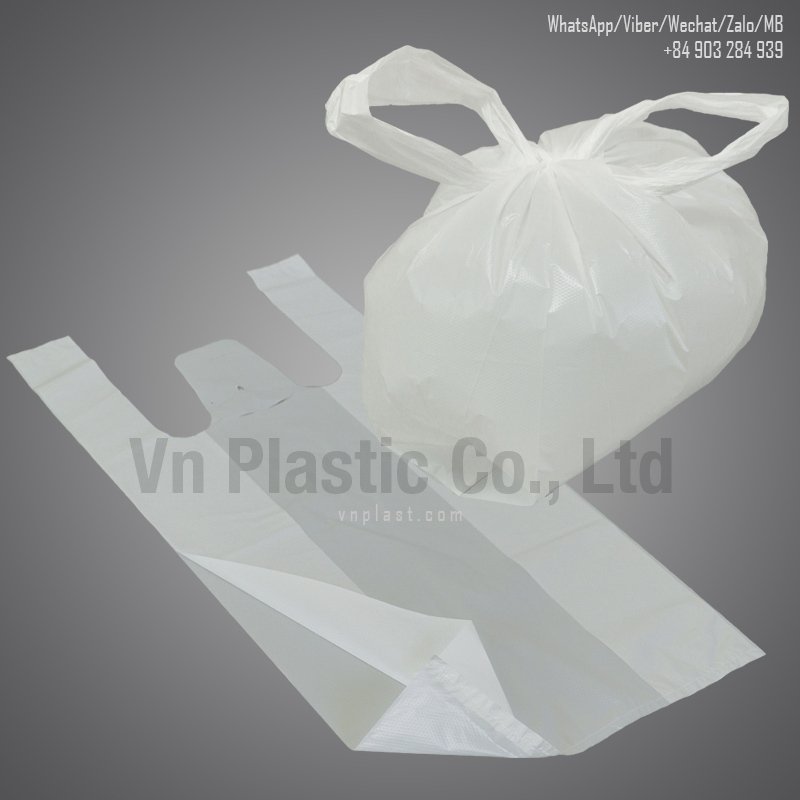 Plastic T shirt shopping bag