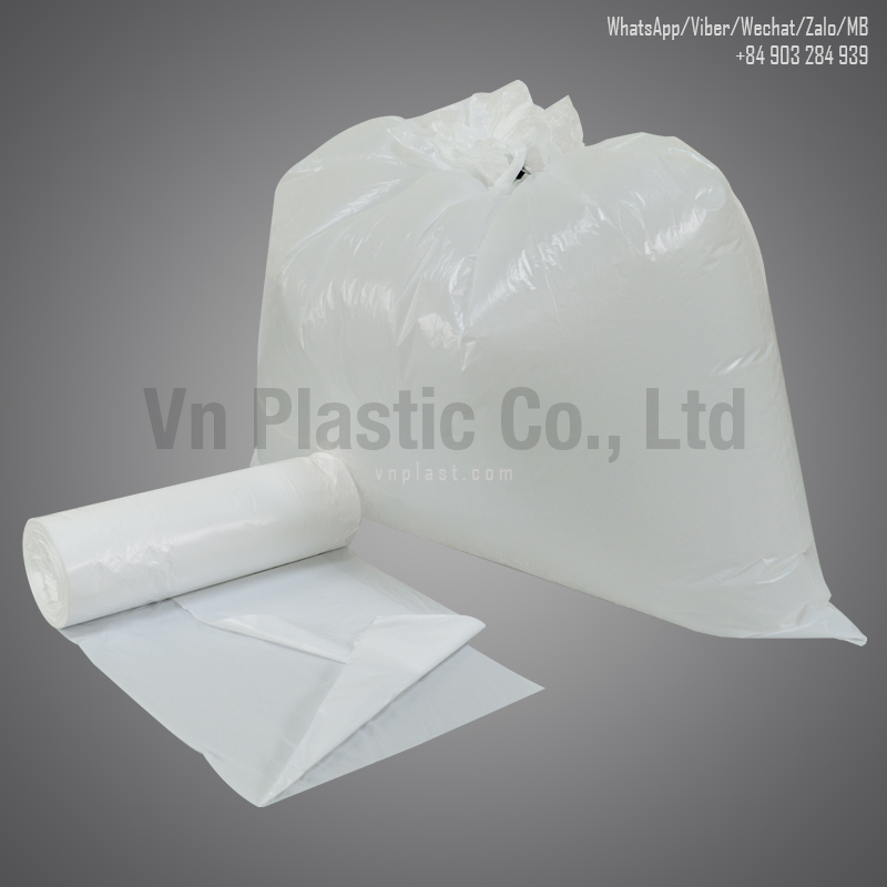 Plastic Z fold garbage bags on roll