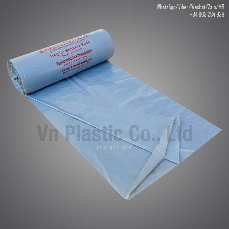 Plastic sanitary pads bag on roll
