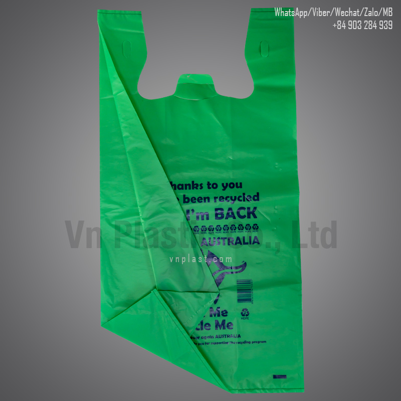 Side gusset recycled plastic bag