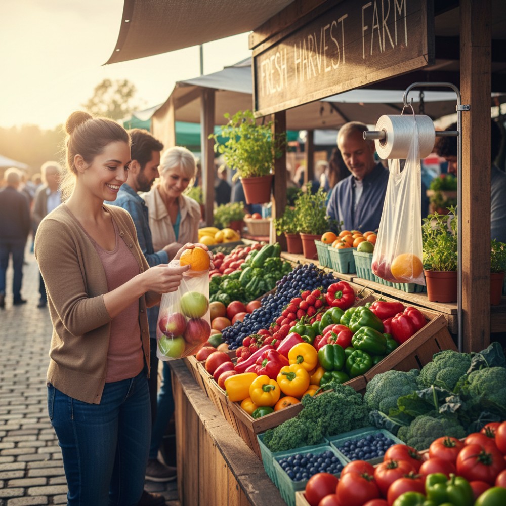 produce bags on a roll