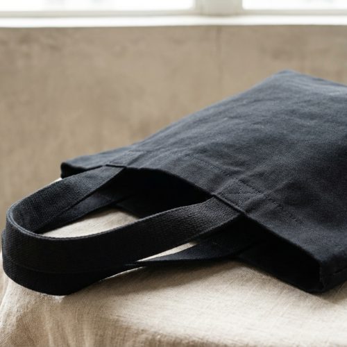 black t-shirt tote bag
