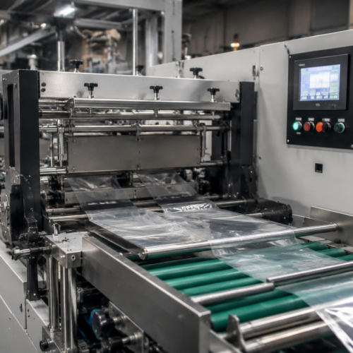 plastic bag header block machine