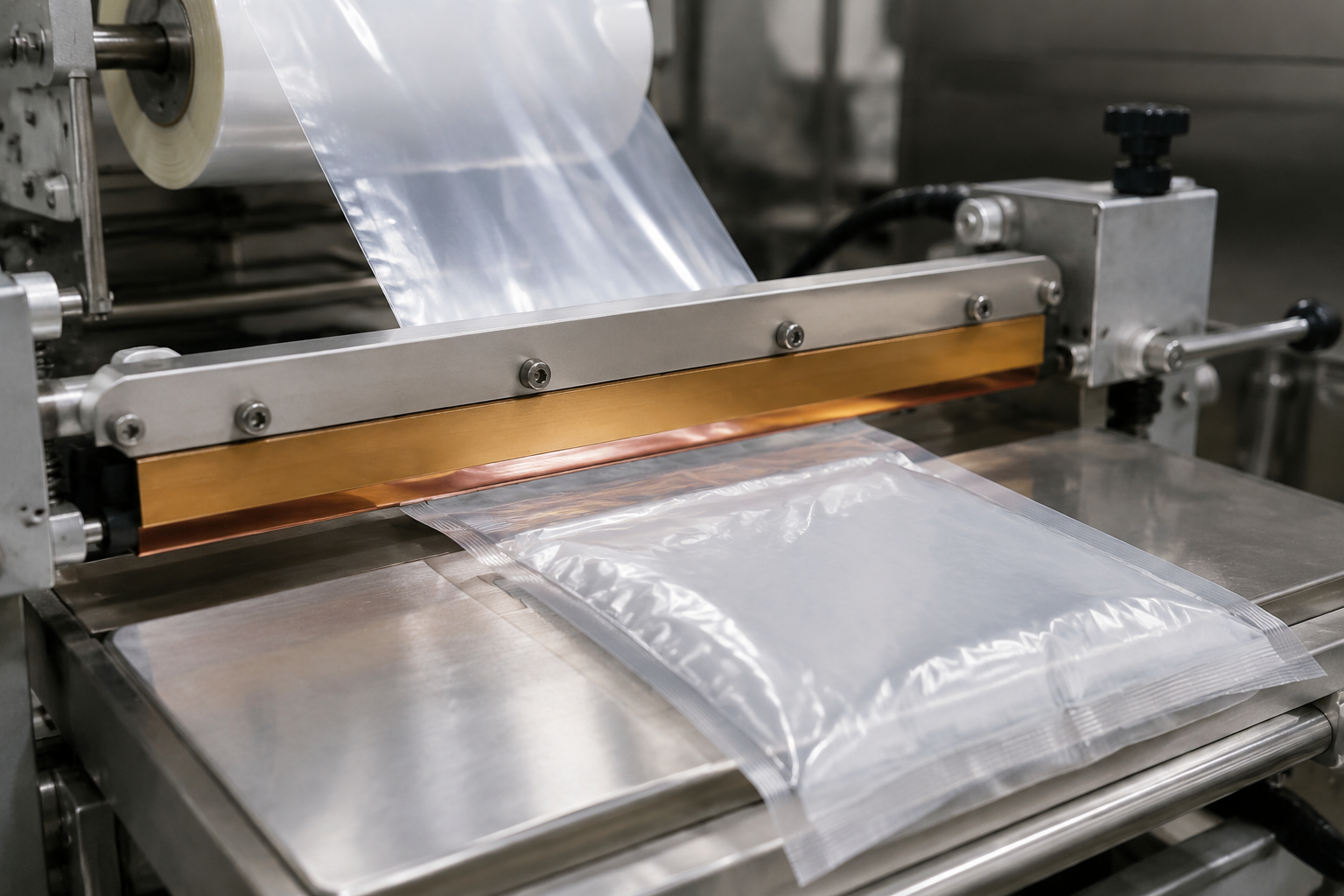 Stear seal bag machine