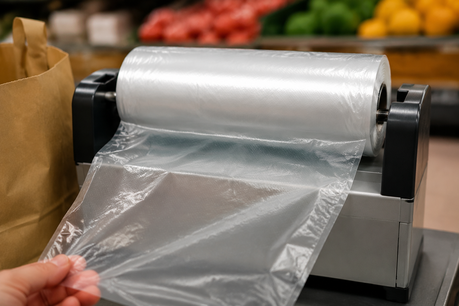 plastic bag roll liner for grocery bags