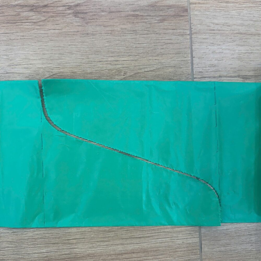 S-Cut Trash Bags on Roll perforation close-up