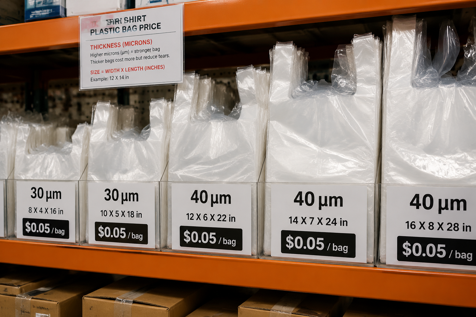 t shirt plastic bag price