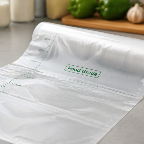 plastic bag roll liner for food storage