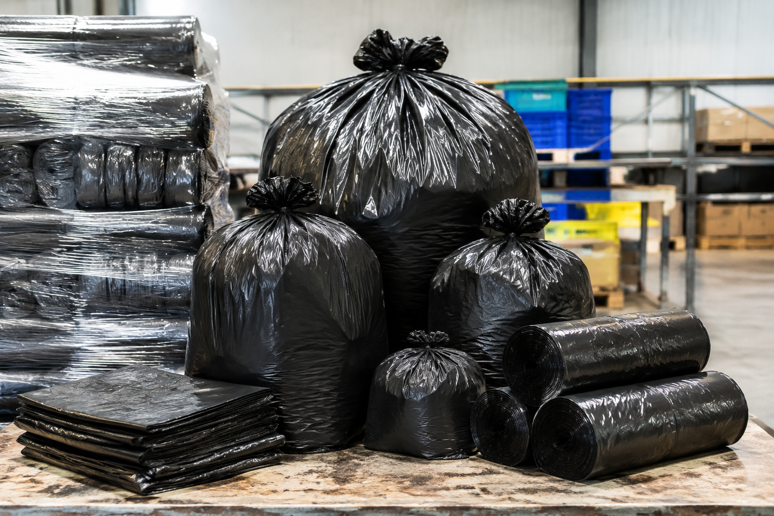 plastic trash bags bulk