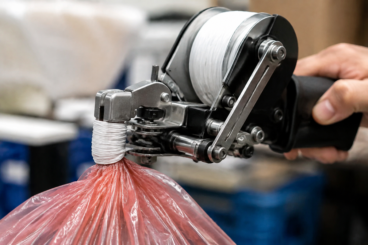 plastic bag handle wrap tool