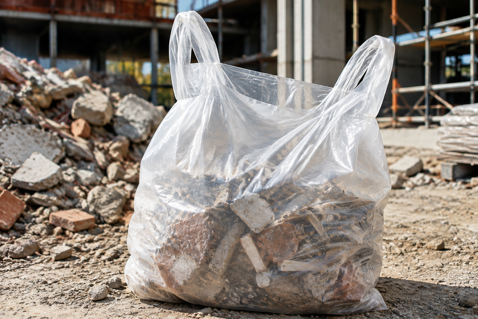 plastic trash sack