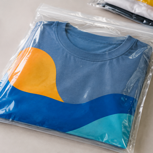 t shirt plastic bag custom