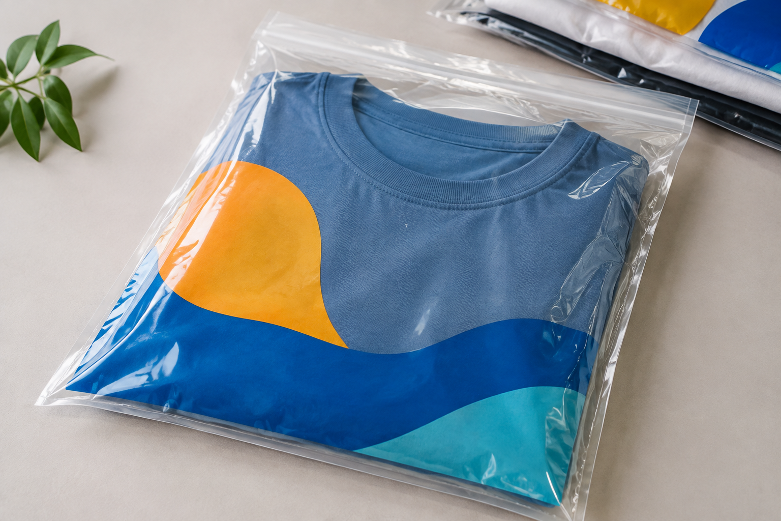 t shirt plastic bag custom