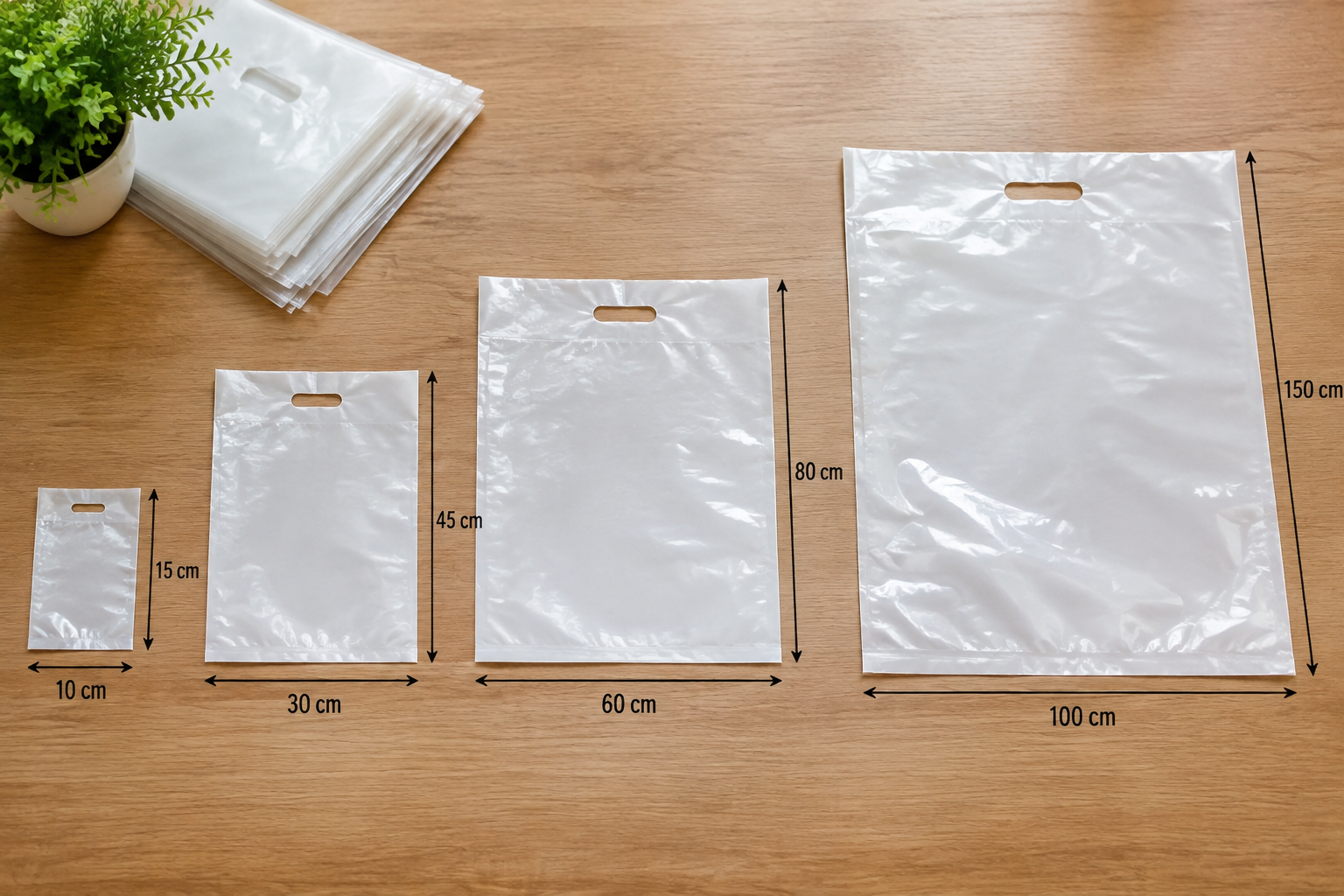 die cut bag sizes