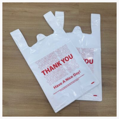 Thank You T-Shirt Bags custom printed retail carrier bags