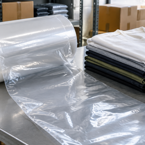 plastic roll for t shirts